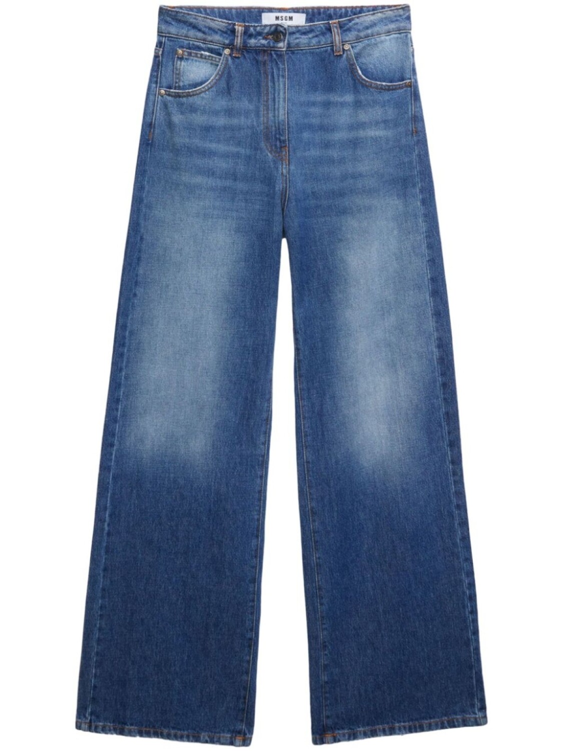 

MSGM широкие джинсы с логотипом, синий