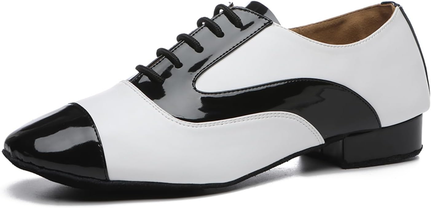 

Мужские кожаные танцевальные туфли SWDZM для стандартного и латинского танго, современных танцев, профессиональные тренировочные туфли, белый