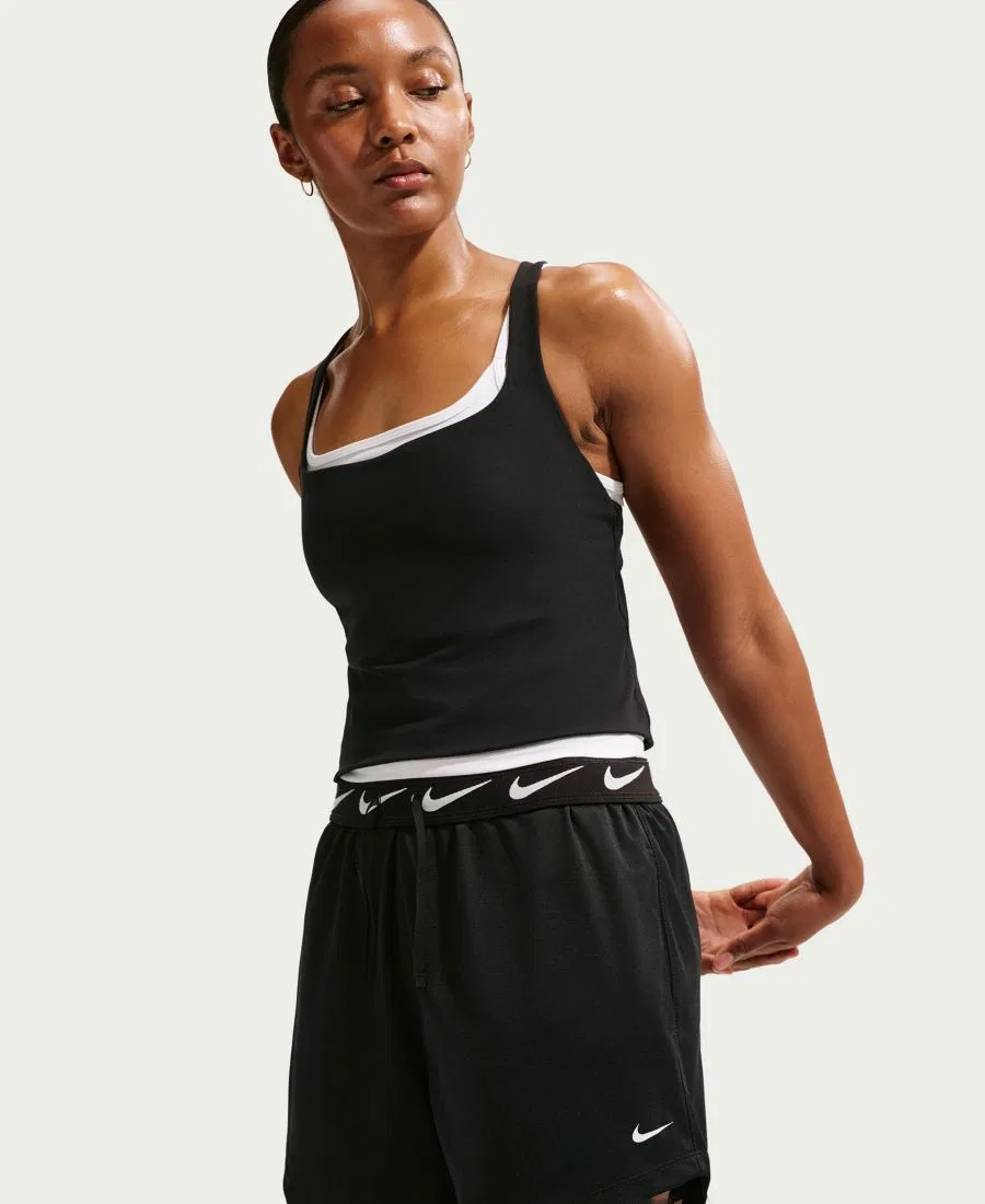 Женские шорты Attack Dri-FIT со средней посадкой Nike, черный/белый — фото 3