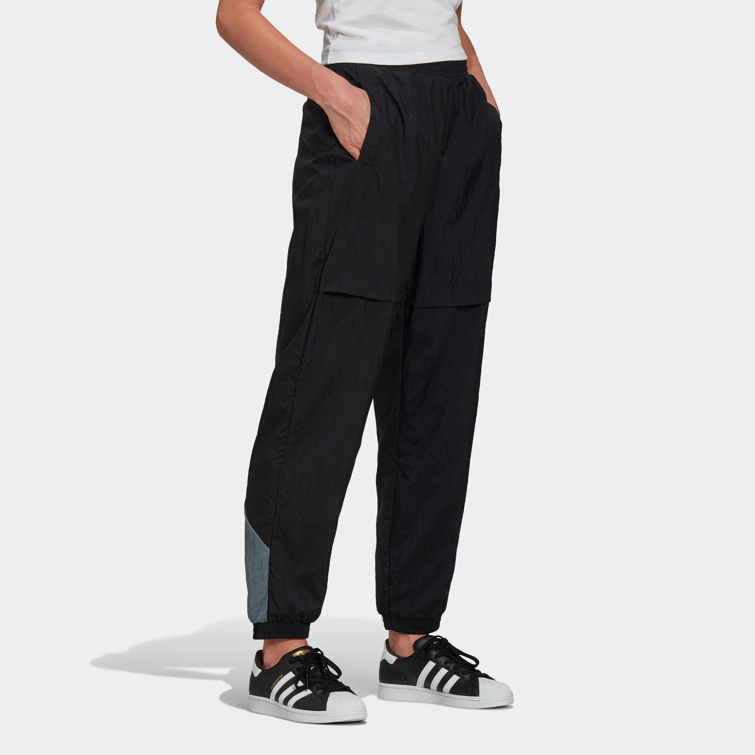Adidas Originals Женские Вязаные Спортивные Штаны Japona Tp Черный/Синий Оксид — фото 4