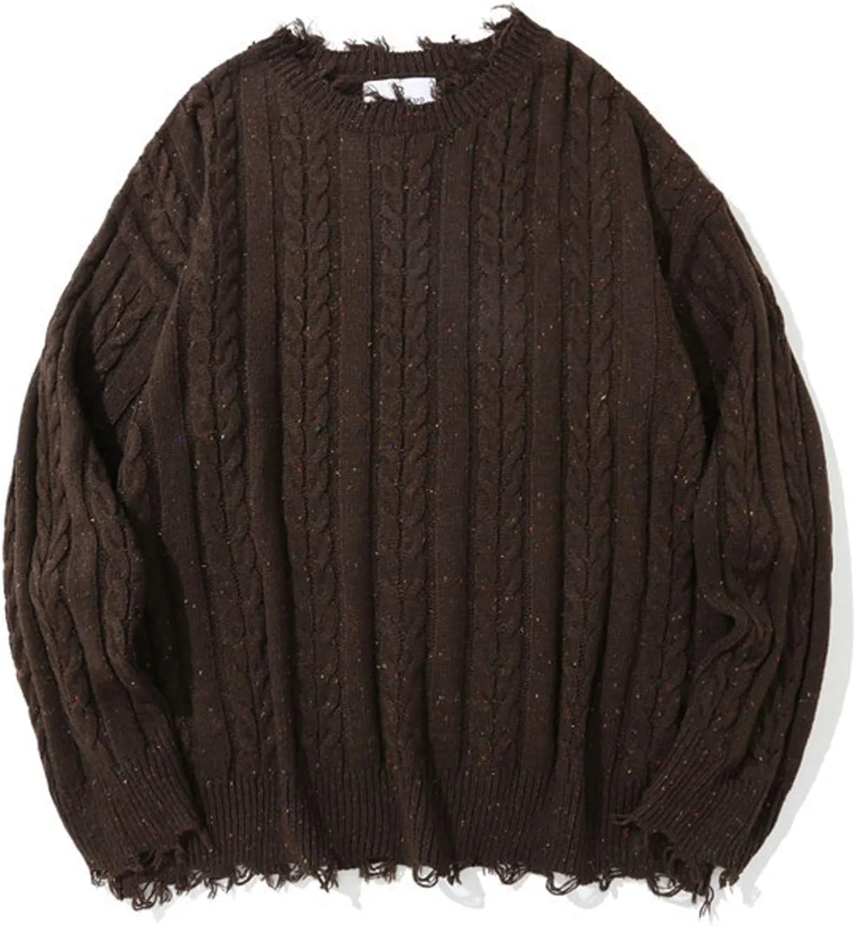 

Мужской свитер Perbai с длинным рукавом, вязаный кабелем