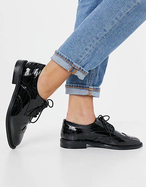 

Черные туфли на шнуровке на плоской подошве ASOS DESIGN More, Черный, Черные туфли на шнуровке на плоской подошве ASOS DESIGN More