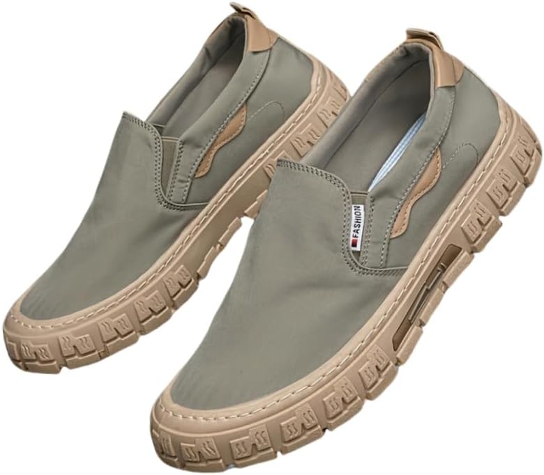 

Мужские низкие кеды из хлопка - дышащие, легкие и стильные повседневные обувь с геометрическим узором, подходят для улицы и ежедневной носки Hoalox, зеленый