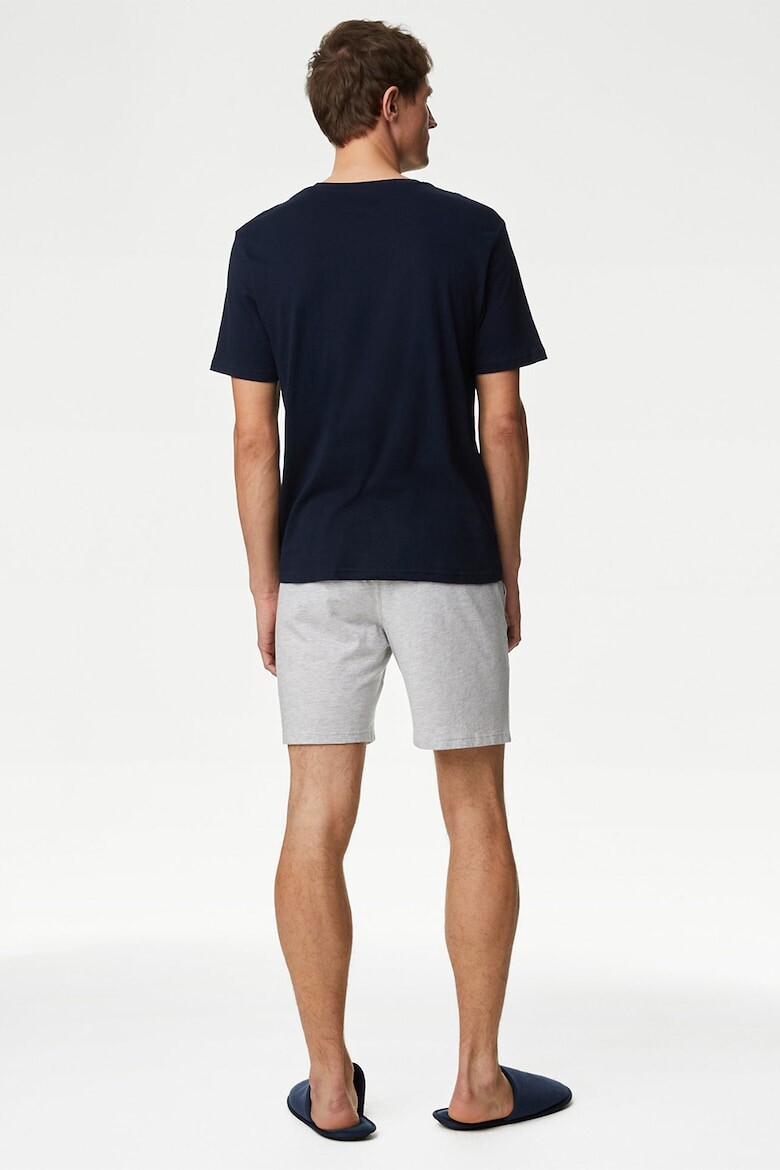 

Короткая двухцветная пижама Marks & Spencer, синий