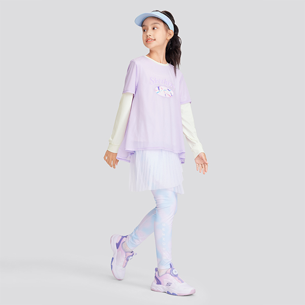 Футболка для начальной школы Skechers, зефирно-белый — фото 4