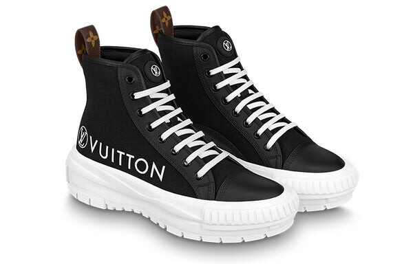 Кроссовки squad platform ankle sneakers 'black' Louis Vuitton, черный — фото 3