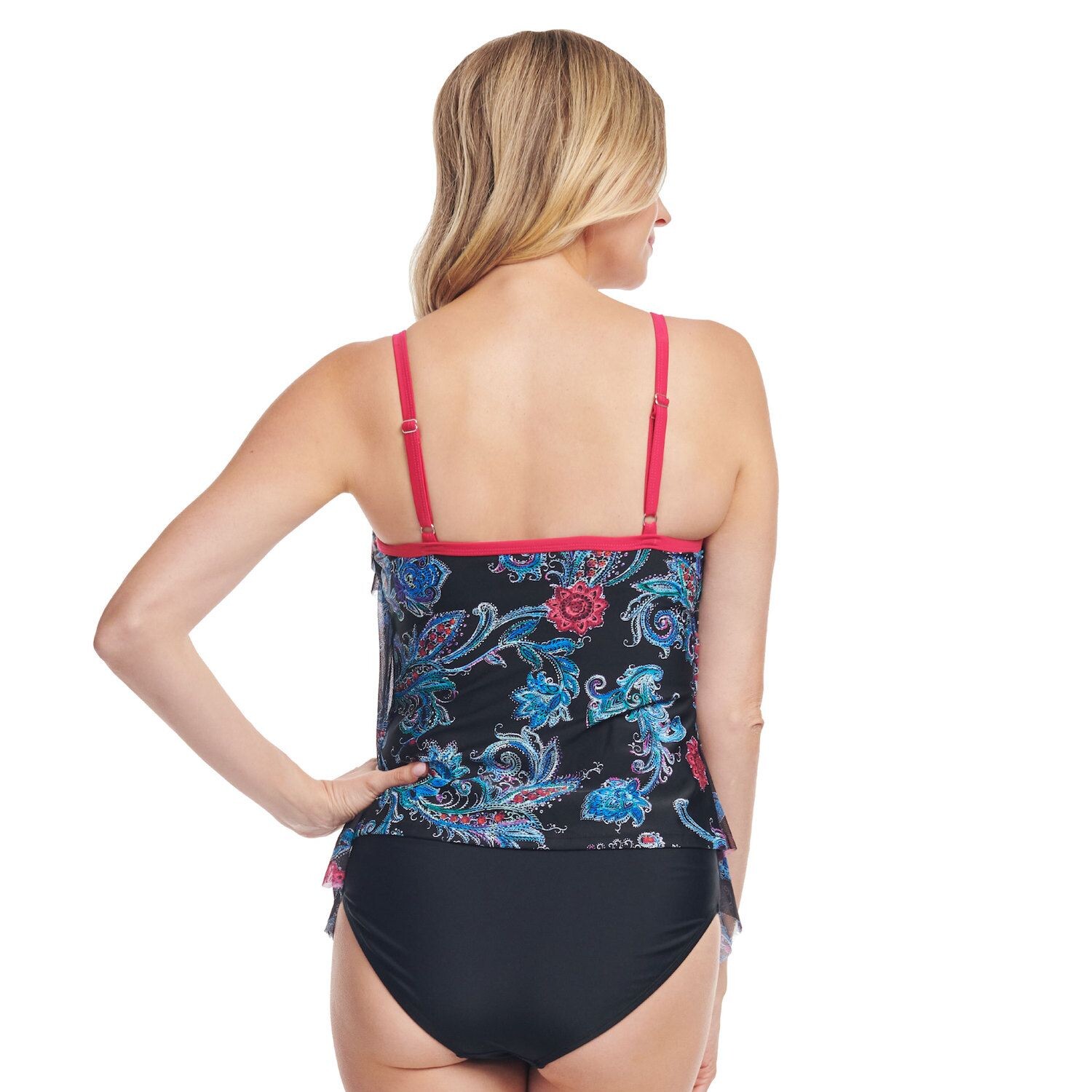 

Женский купальник-топ танкини Mazu Sea Breeze с пейсли и драпировкой в ​​сетку Mazu Swim