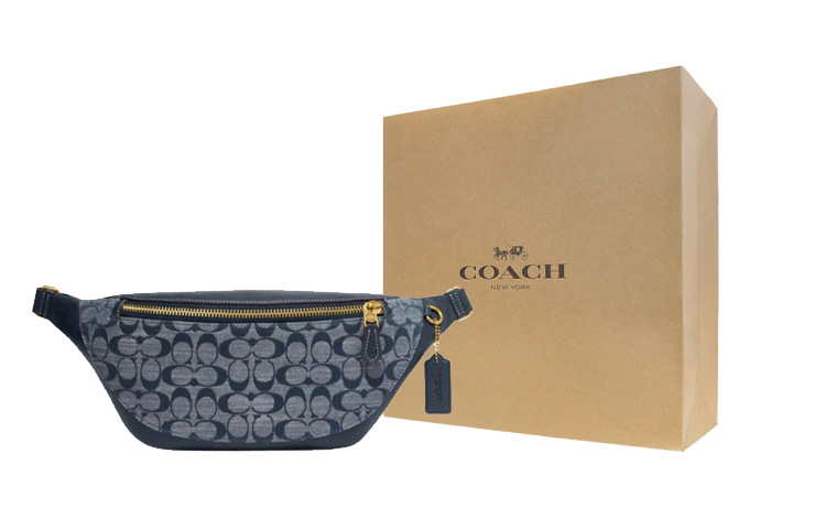 

COACH Кожаный наплечный рюкзак Уоррен с текстильными вставками