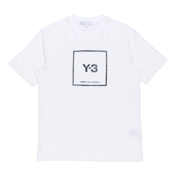 

Футболка y-3 ss21 alphabet logo loose round neck short sleeve white t-shirt Adidas, белый