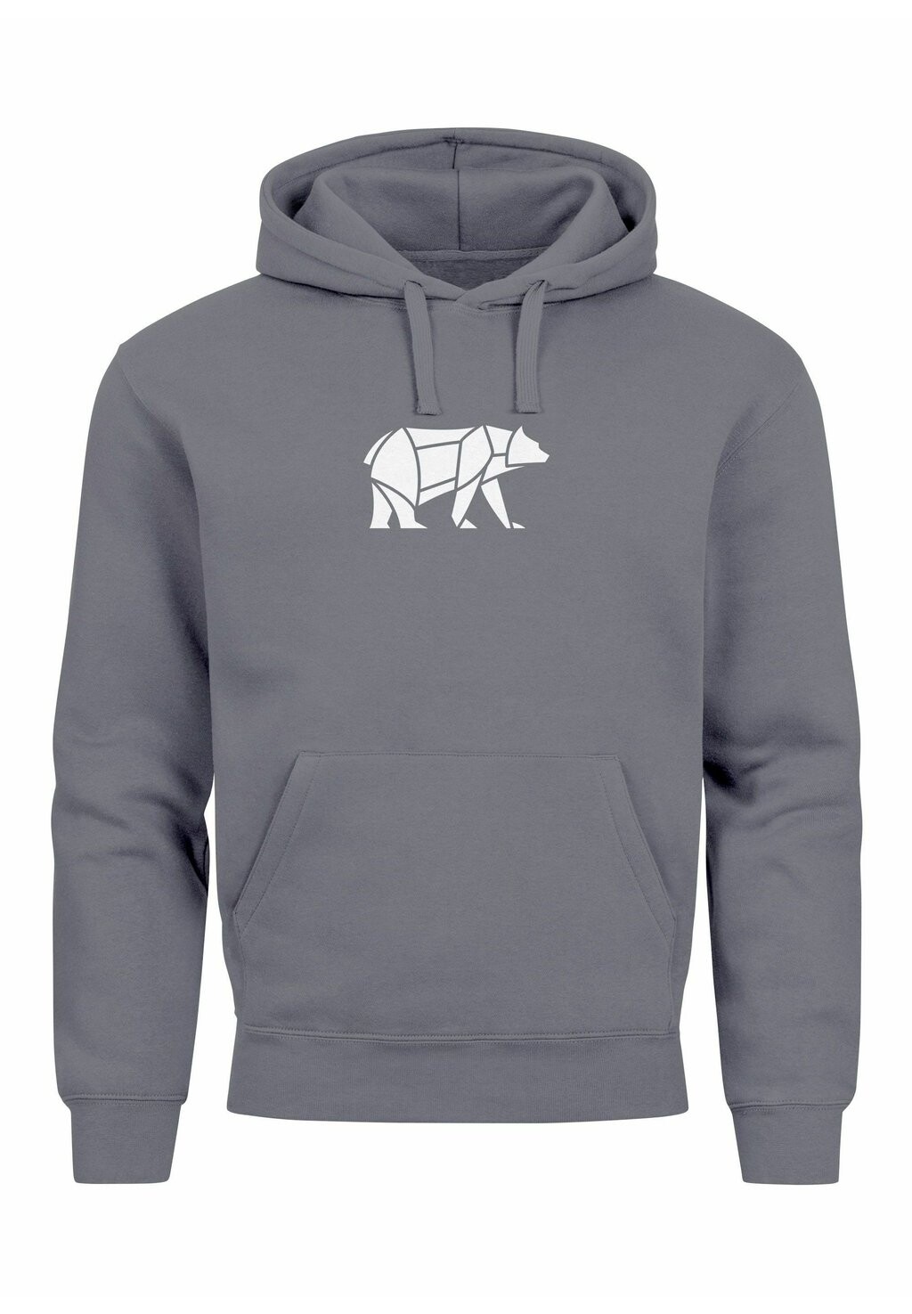 

Толстовка с капюшоном AUFDRUCK POLYGON DESIGN BÄR BEAR TIERMOTIV OUTDOOR FASHION STREETSTYLE Neverless, темно-серый