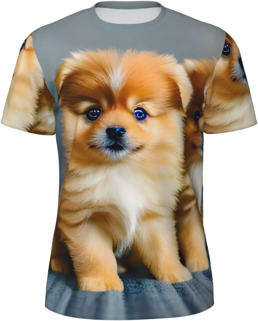 

Футболка мужская летняя с принтом Pomeranians Puppies and Point, легкая, дышащая SDFHU