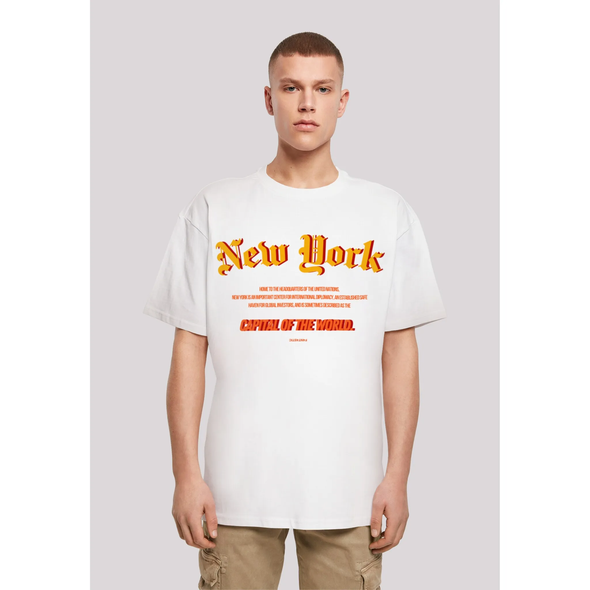 

F4NT4STIC Футболка "New York OVERSIZE TEE", принт, белый