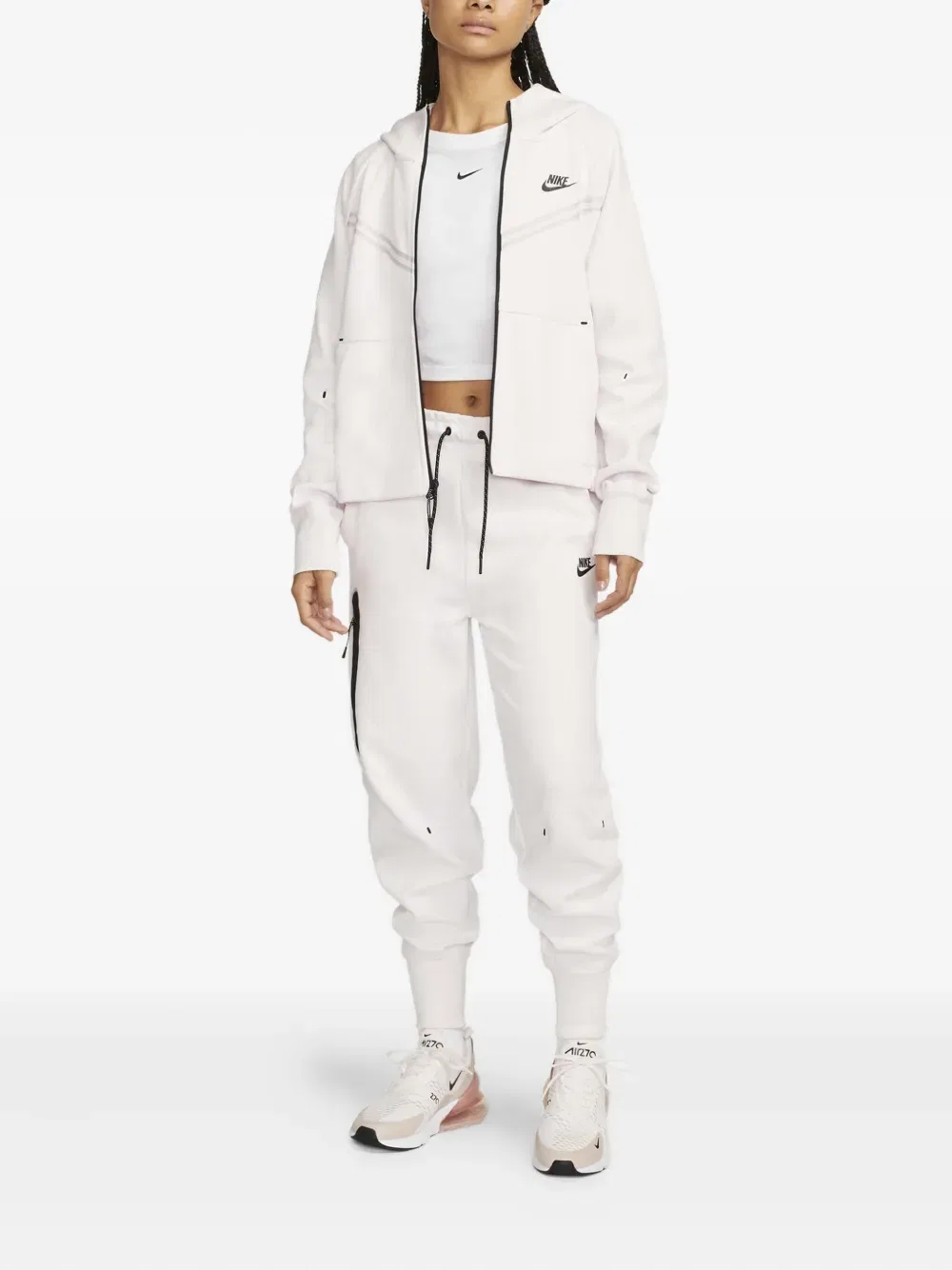 Куртка Stadium tech fleece "жемчужно-розовый/черный" Nike, белый — фото 2