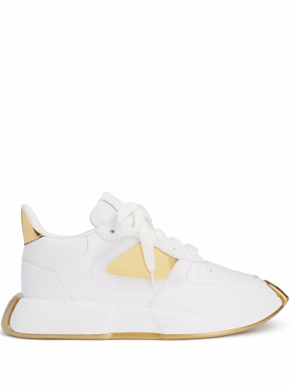 

Кроссовки Giuseppe Zanotti Ferox, белый/золотой