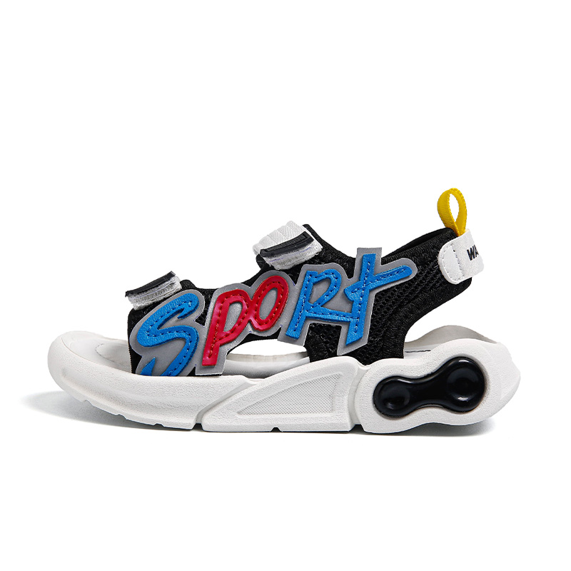 

WARRIOR Скользостойкие, износостойкие, дышащие, легкие детские сандалии black white kids