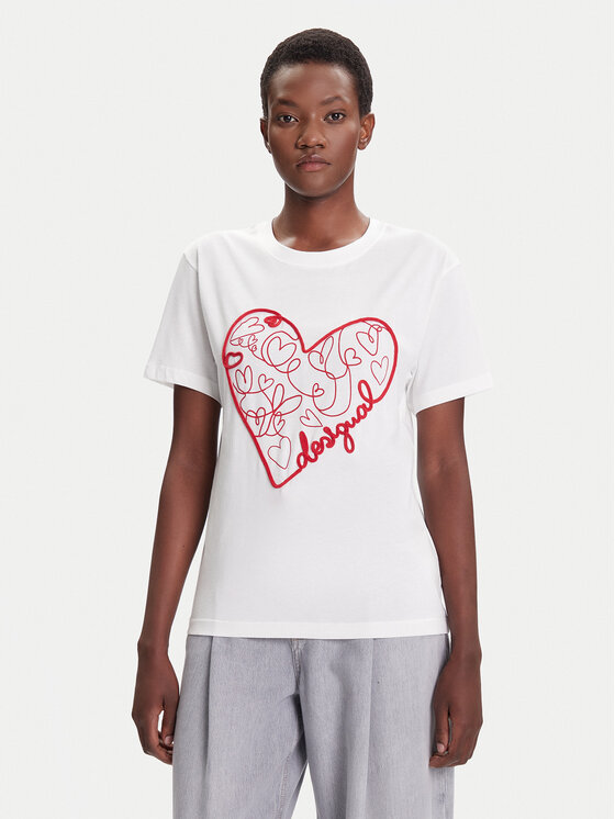 

Футболка regular fit Roma 25WWTK50 Desigual, белый