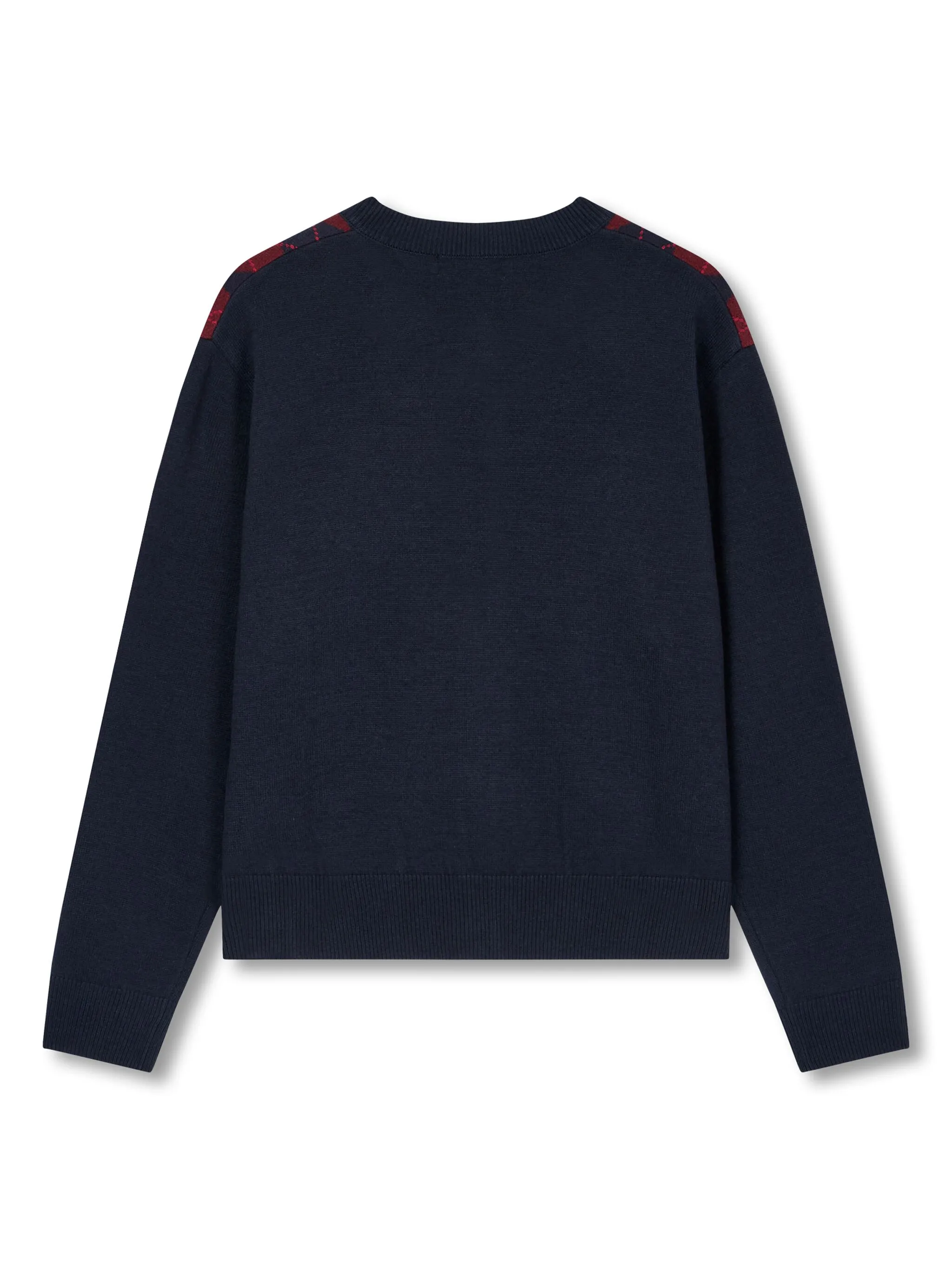 

Кардиган с узором аргайл Studio Tomboy, красный