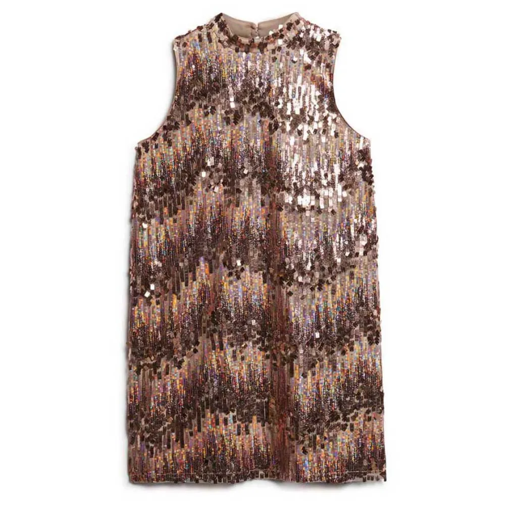 

Платье Superdry A-Line Sl Sequin sleeveless short, розовый