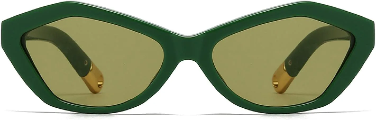 

Модные солнцезащитные очки в форме «кошачий глаз» цвета «каштан» для мужчин и женщин, выполненные в современном ретро-стиле с декоративными дужками WNCKSQ, Black