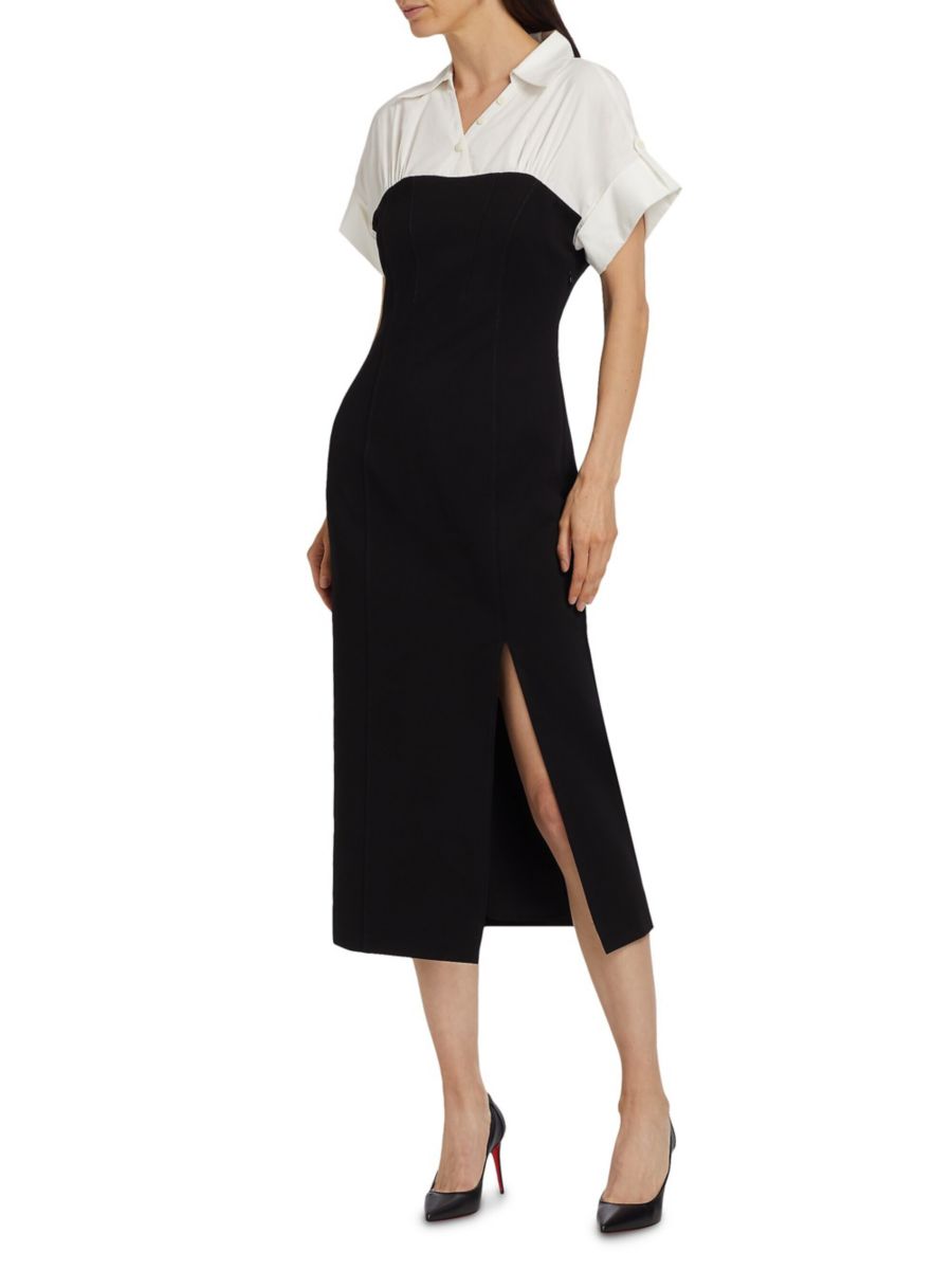 

Платье-миди Jasmine из хлопковой смеси с короткими рукавами Toccin, цвет Black Multicolor