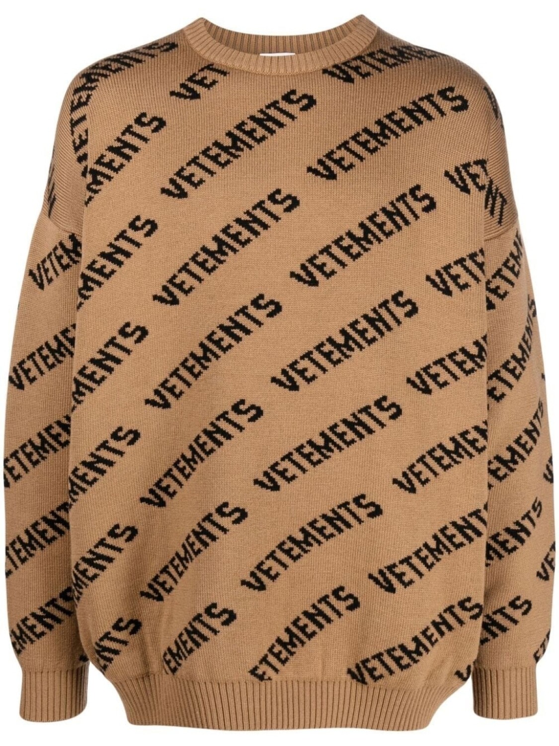 

VETEMENTS джемпер с логотипом, коричневый