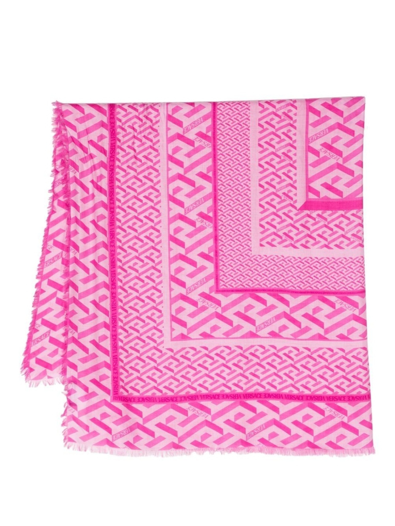 

Versace all-over monogram-print scarf, розовый