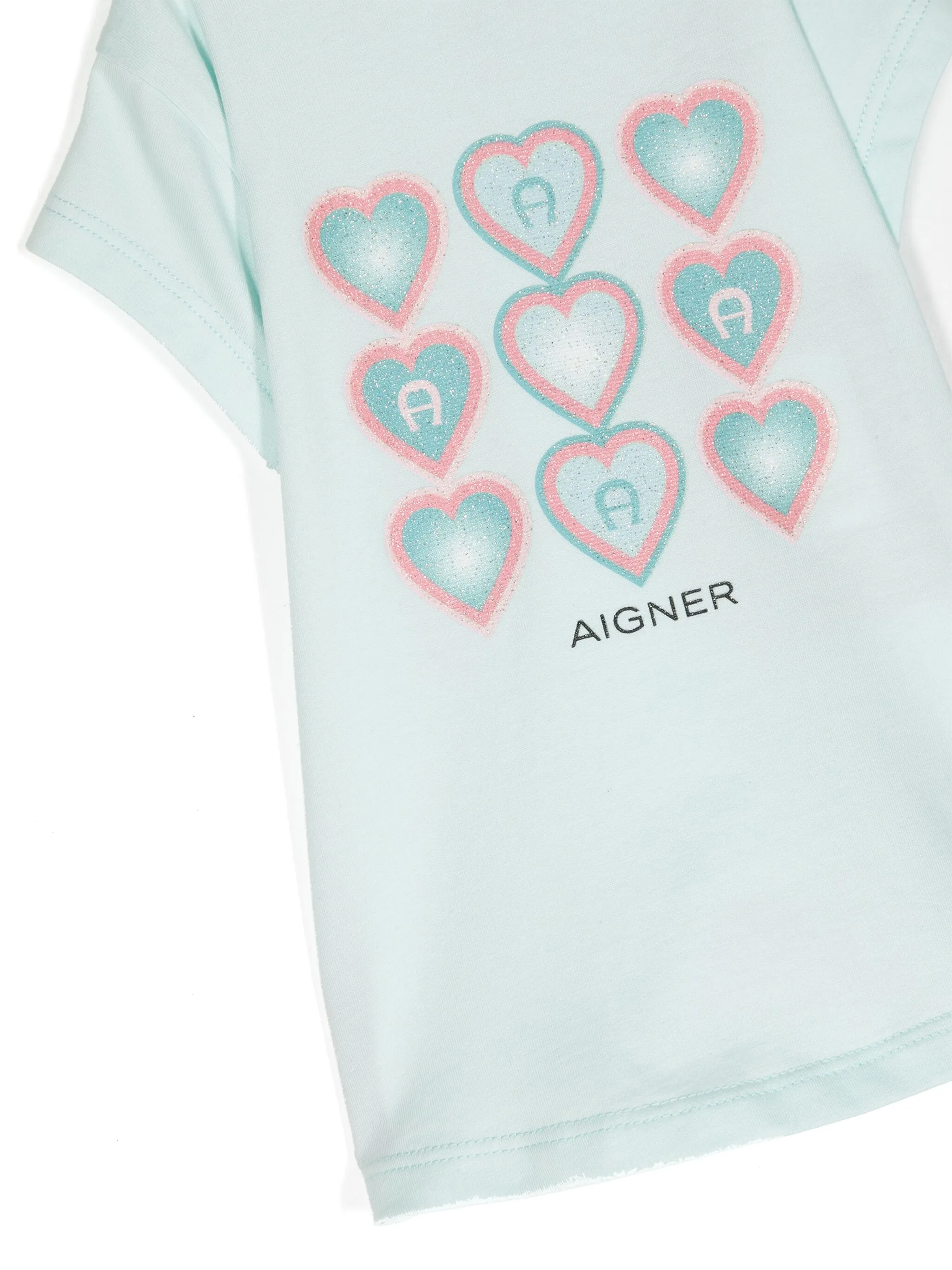 Футболка с принтом Aigner Kids, синий — фото 3