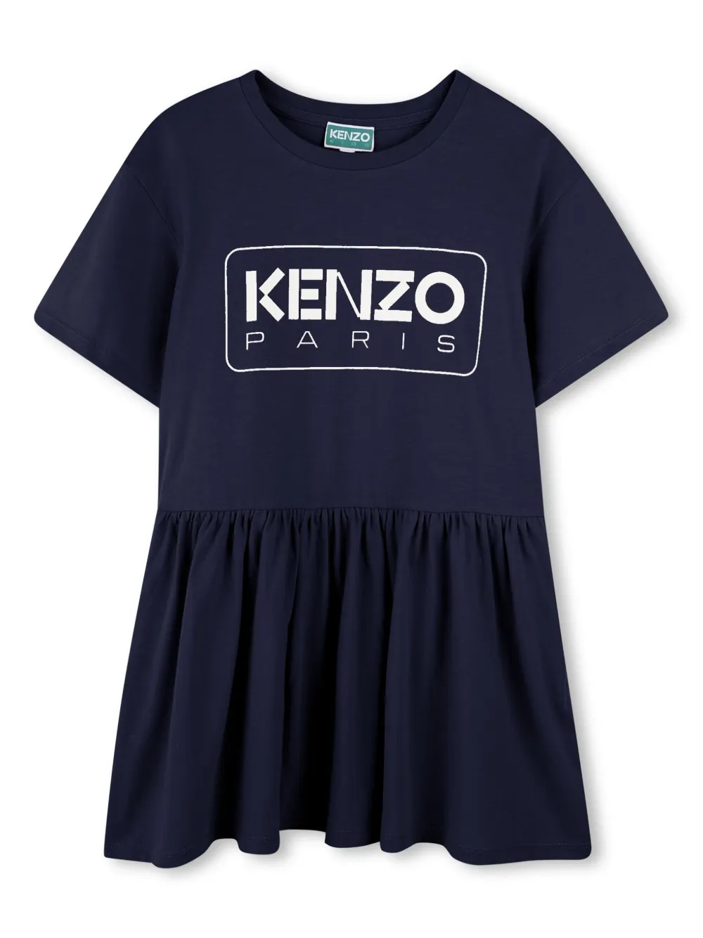 

Платье с логотипом Kenzo Kids, синий