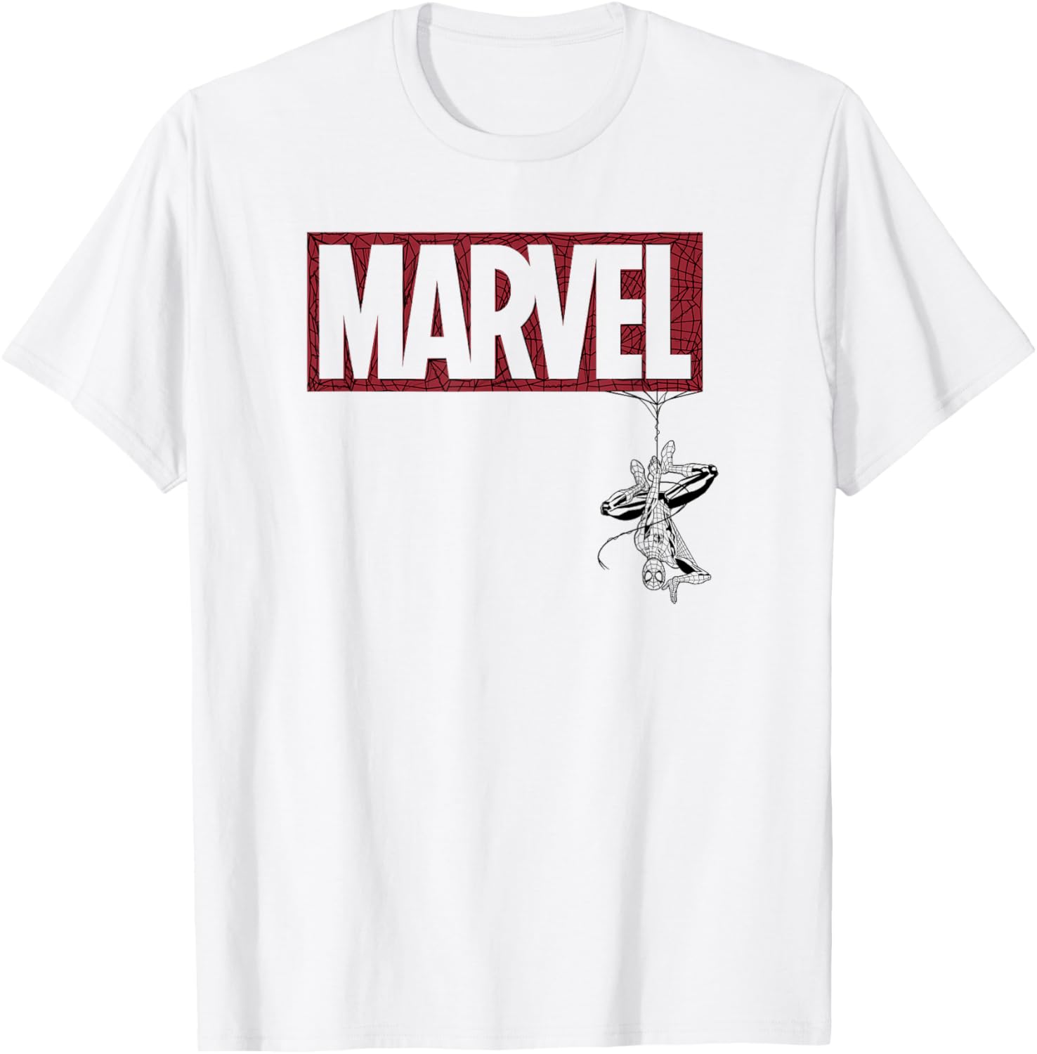 

Классическая футболка с логотипом Marvel Spiderman и паутиной Marvel, белый