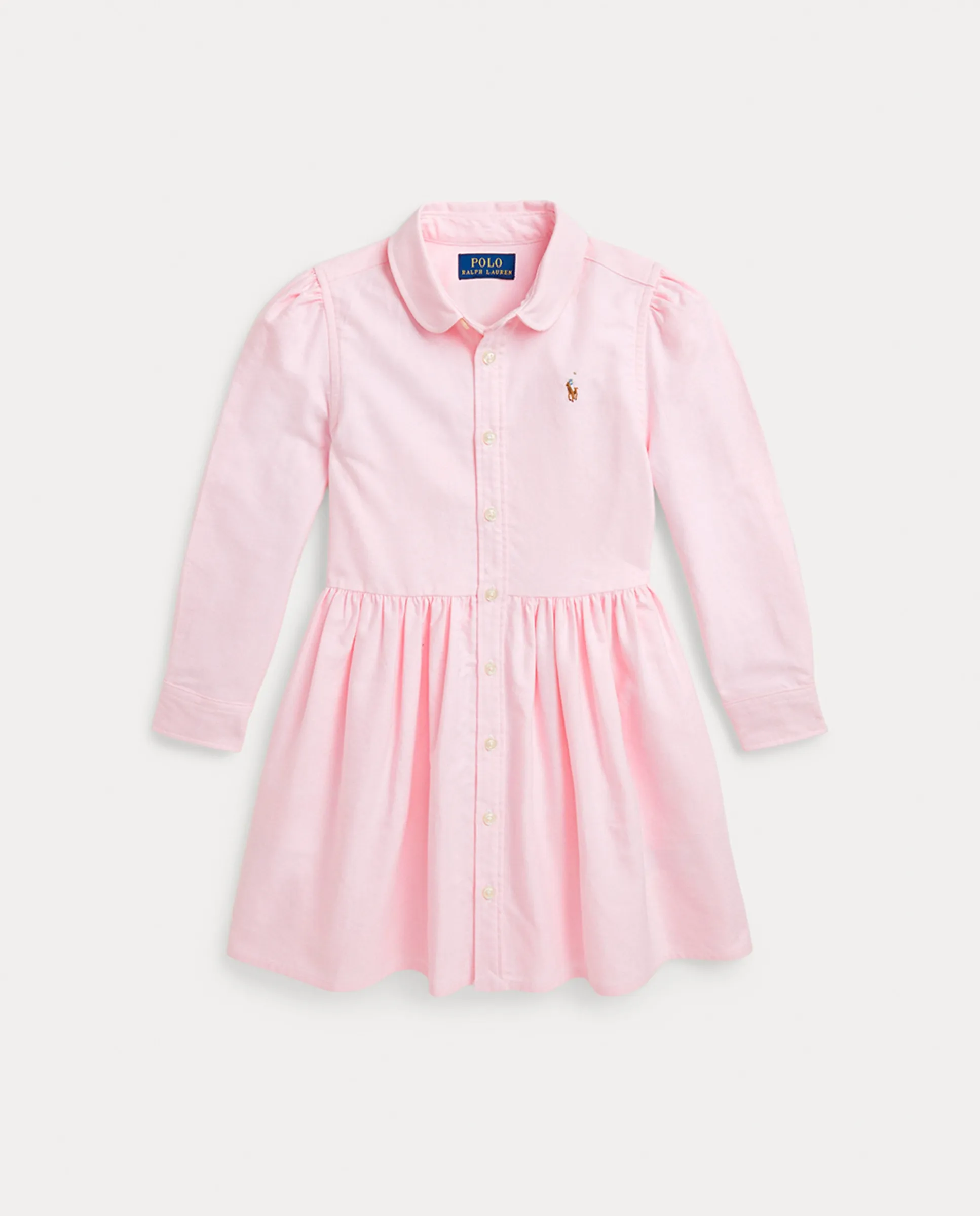 

Хлопковый оксфордский девичий сарафан Polo Ralph Lauren, розовый