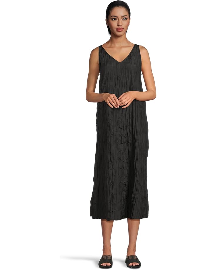 

Платье Eileen Fisher Pleated Full Length Dress, черный