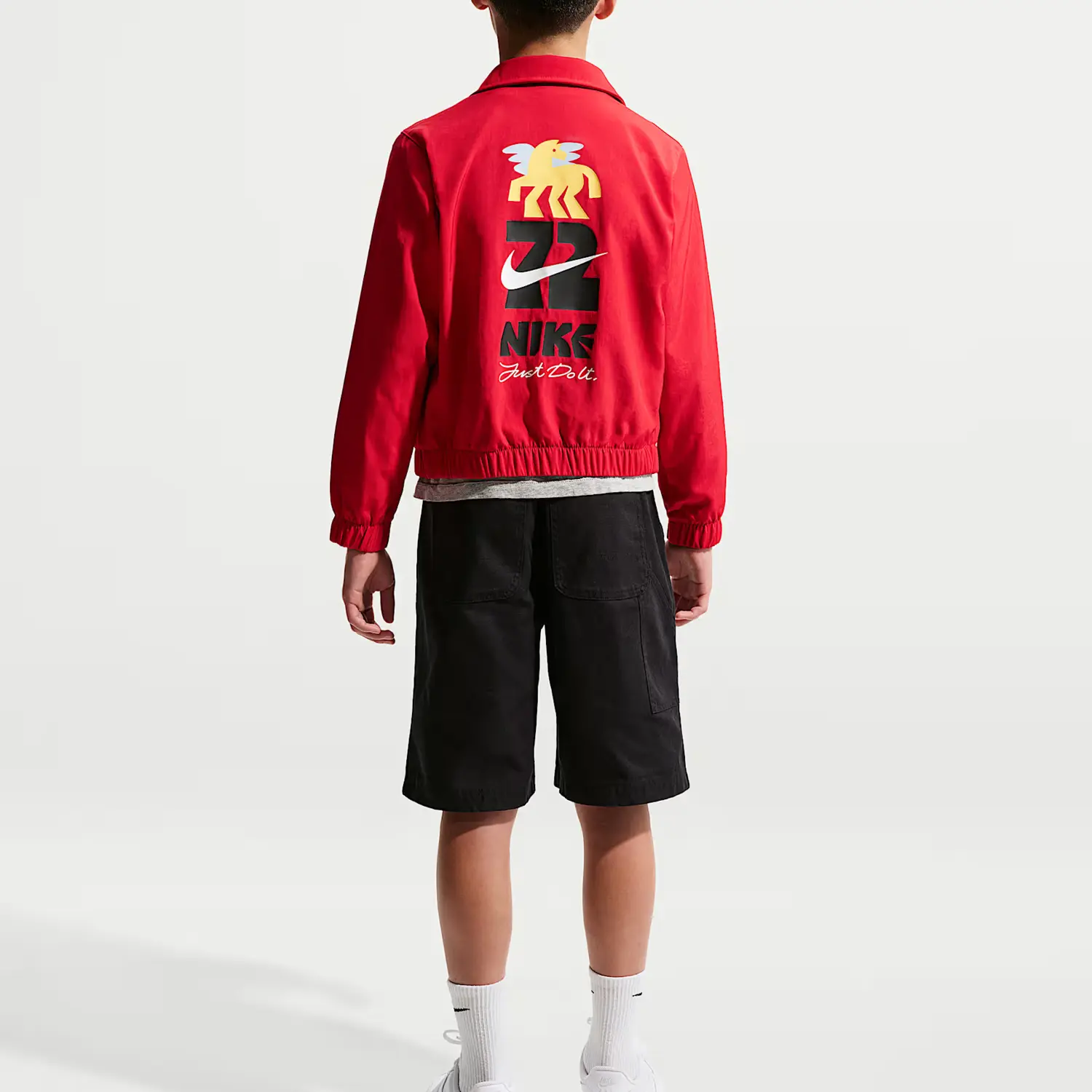 Детская куртка Lapel Moderate Nike, university красный/черный/желтый/белый — фото 4