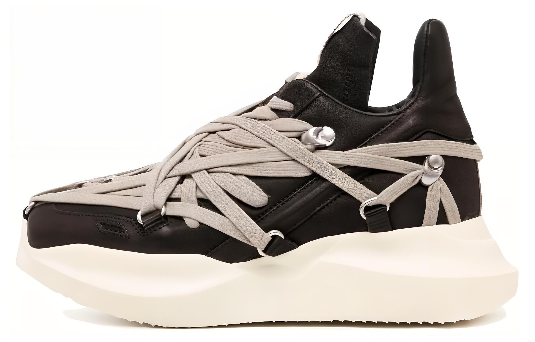 RICK OWENS Женские кроссовки RO Low Top Casual высотой 5 см, цвет Black Gray