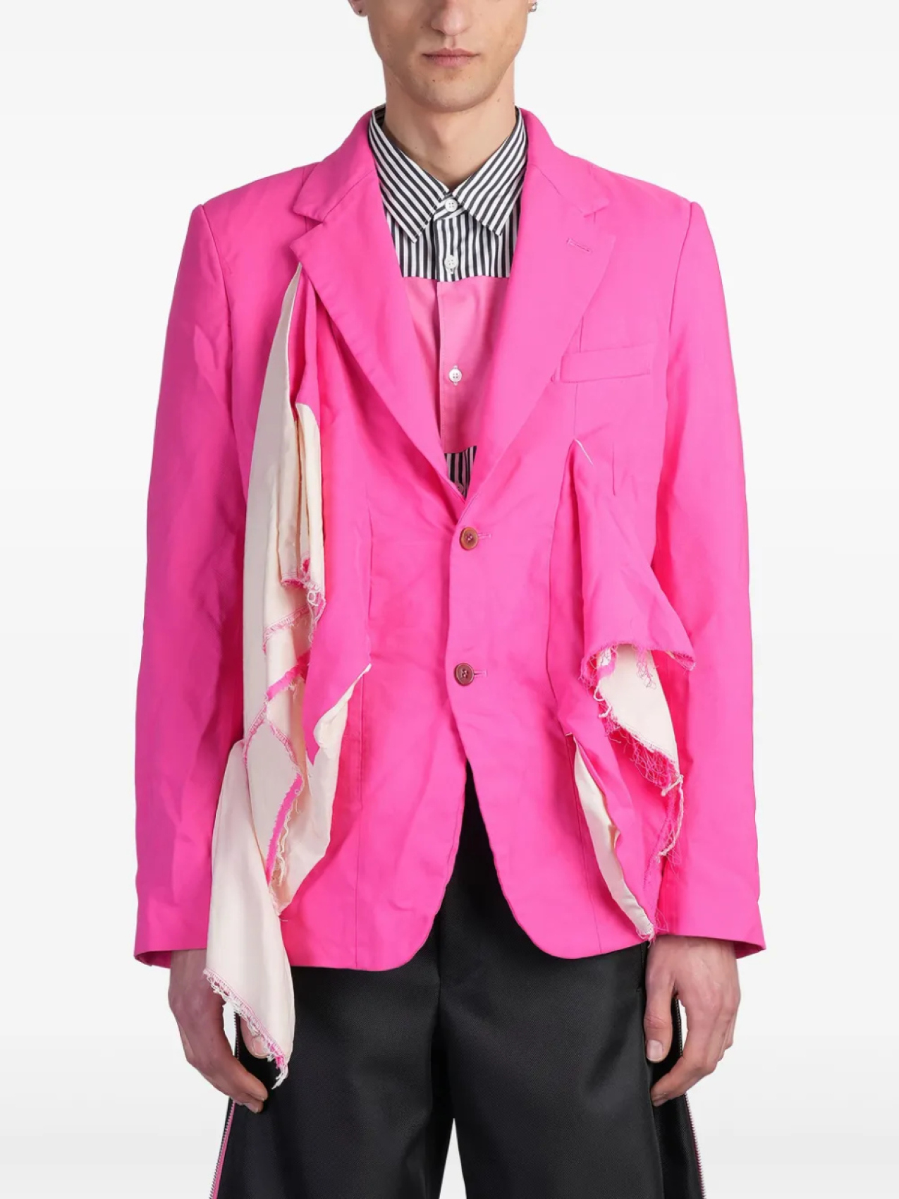 

Блейзер с оборками Comme des Garçons Homme Plus, розовый