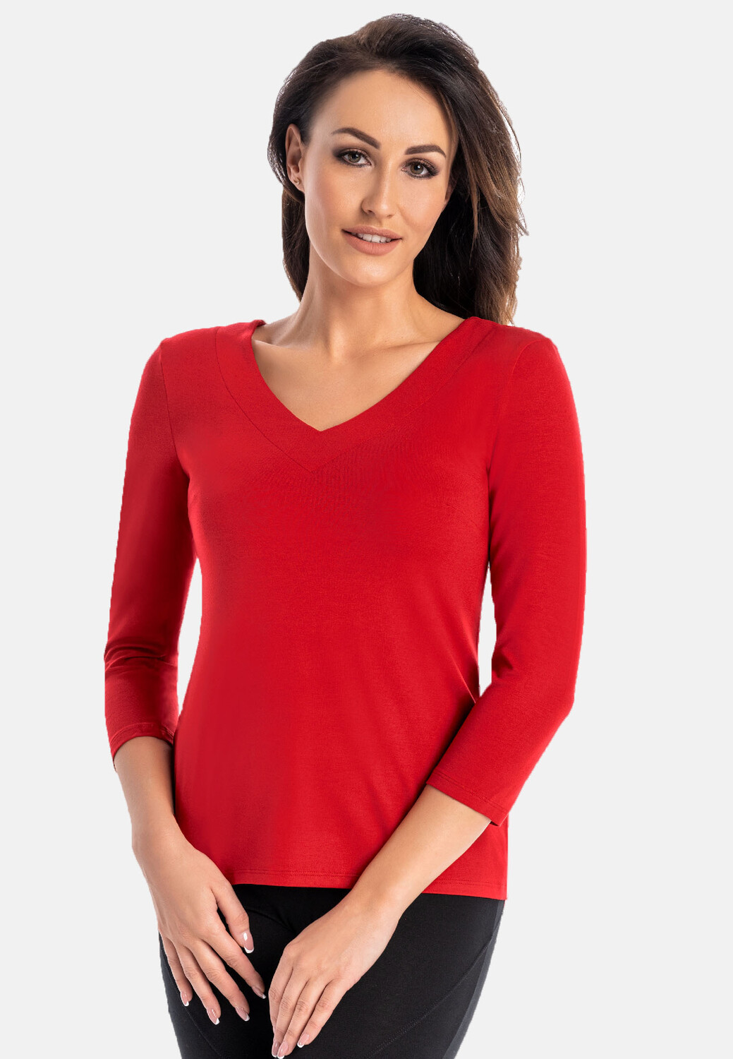 

Блуза Teyli Damen mit V Ausschnitt Ivy, красный
