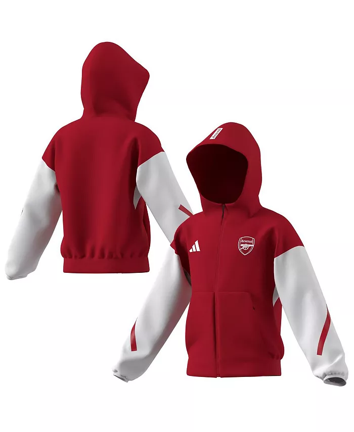 

Куртка с полной застежкой-молнией Big Boys and Girls Red Arsenal 2025/26 Anthem adidas