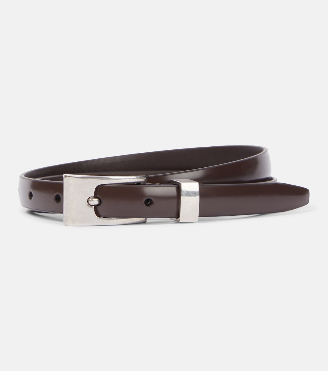 

Кожаный ремень Downtown The Row, DARK BROWN ANS