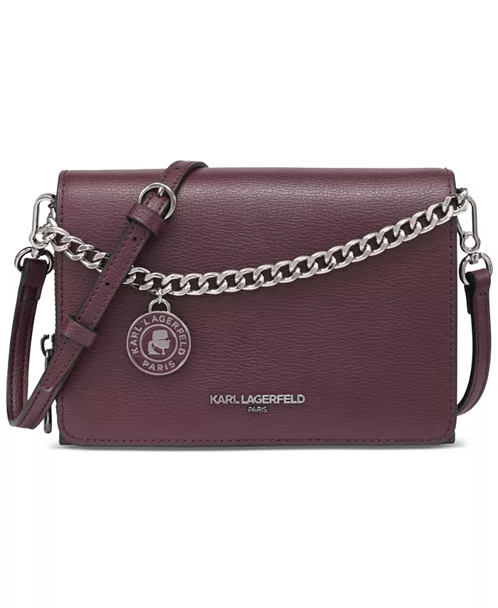 

Сумка Lourdes Crossbody с цепочным ремешком KARL LAGERFELD PARIS, фиолетовый