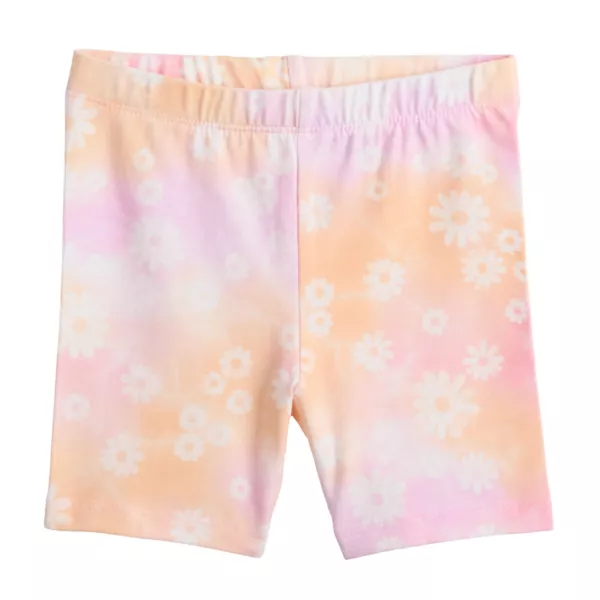 

Детские велосипедные шорты для девочек Jumping Beans, цвет tyedye flower pink