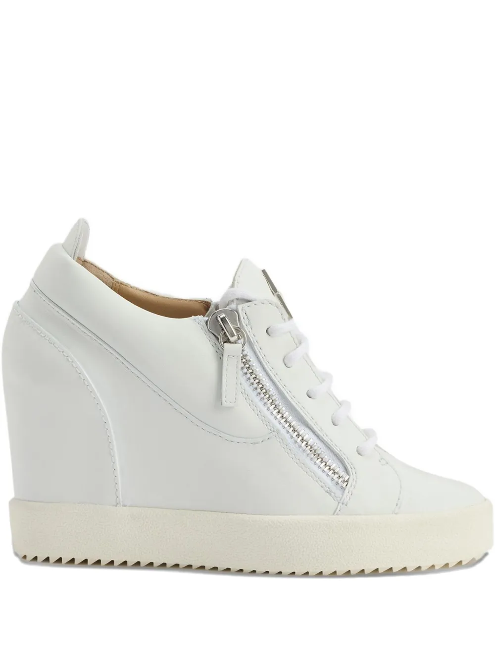Кроссовки Addy Wedge на молнии Giuseppe Zanotti, белый