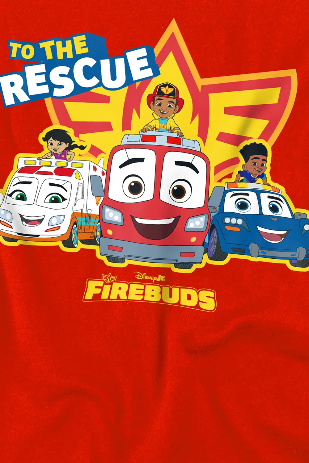 Детский свитшот Firebuds To The Rescue, красный, Disney, красный — фото 2