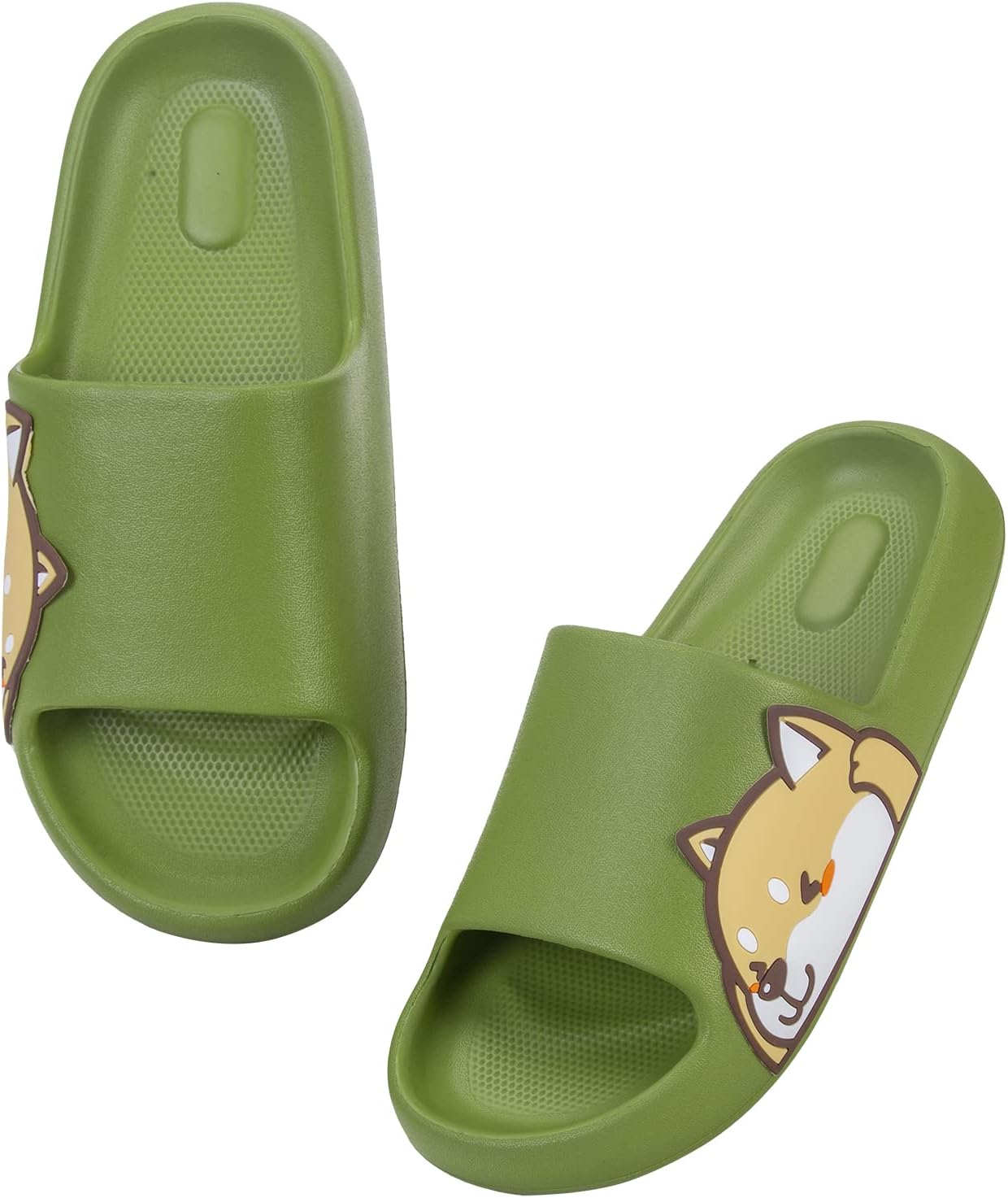 

Сандалии для девочек и мальчиков, мужские шлепанцы, сандалии для женщин, детские тапочки EVA с антискользящей подошвой для дома и улицы, с открытым носком, для спа, ванной, бассейна, спортзала, дома, повседневные душевые тапочки Guyarns, зеленый