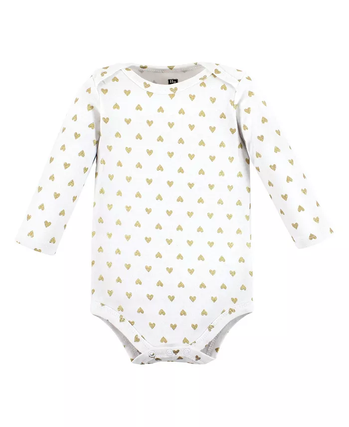 Боди Hudson Cotton с длинными рукавами для девочек, упаковка 5 шт Hudson Baby, розовый — фото 3