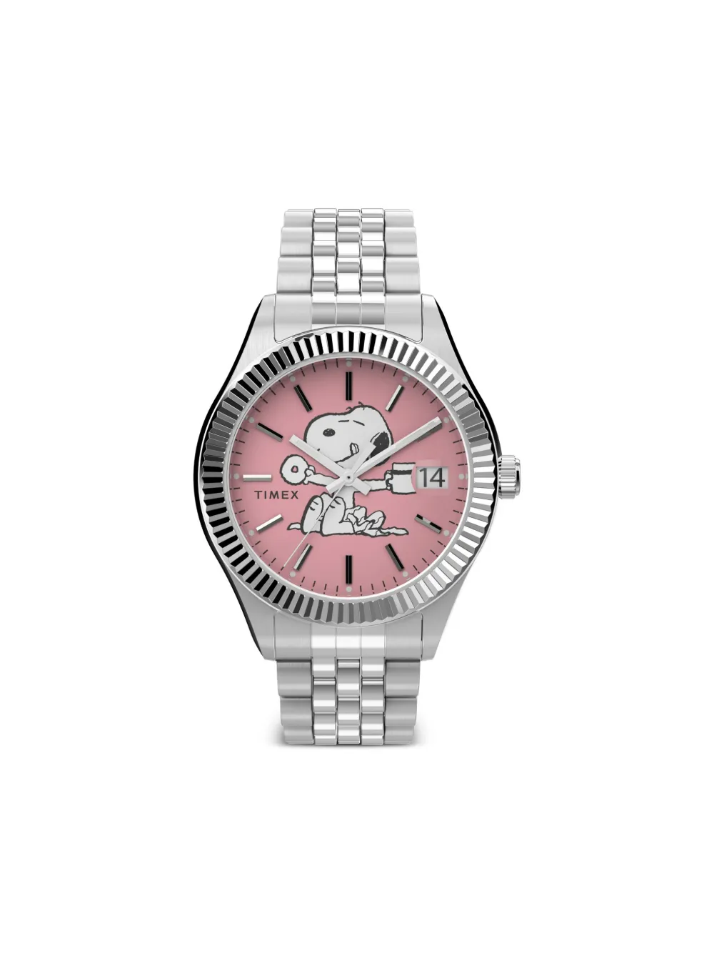 

Наручные часы Waterbury Legacy 36 мм из коллаборации с Peanuts Timex, розовый