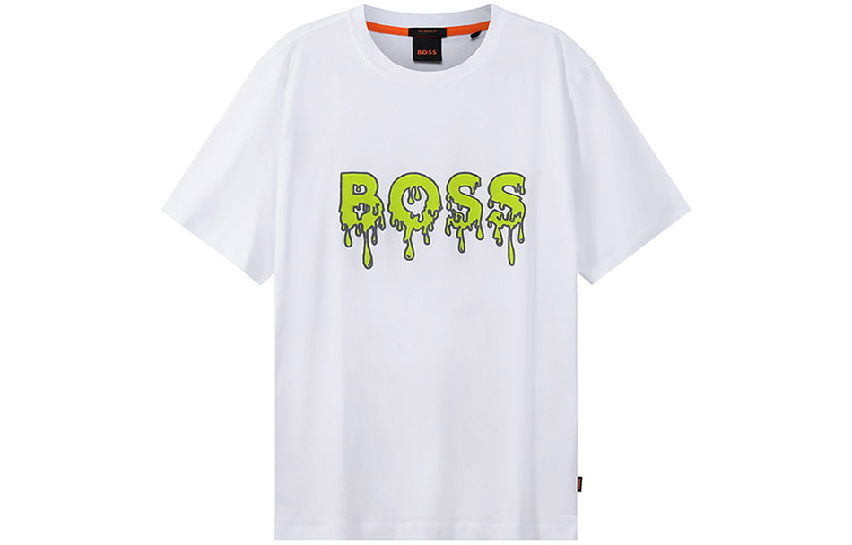 

HUGO BOSS Футболка с коротким рукавом мужская белая, Белый, HUGO BOSS Футболка с коротким рукавом мужская белая