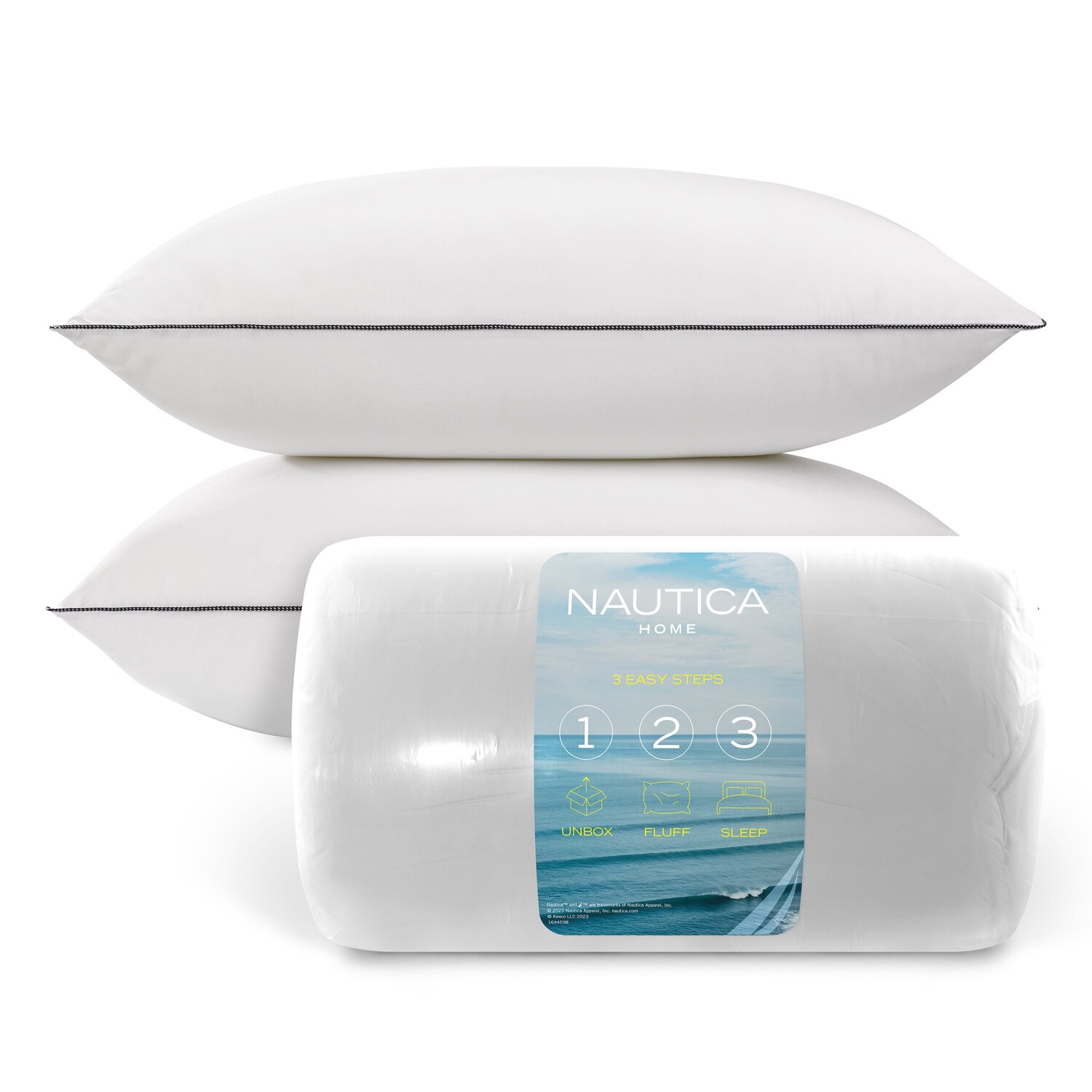 

Подушки Nautica для всех положений сна, стандартные/королевские, 2 шт., цвет Tin Grey