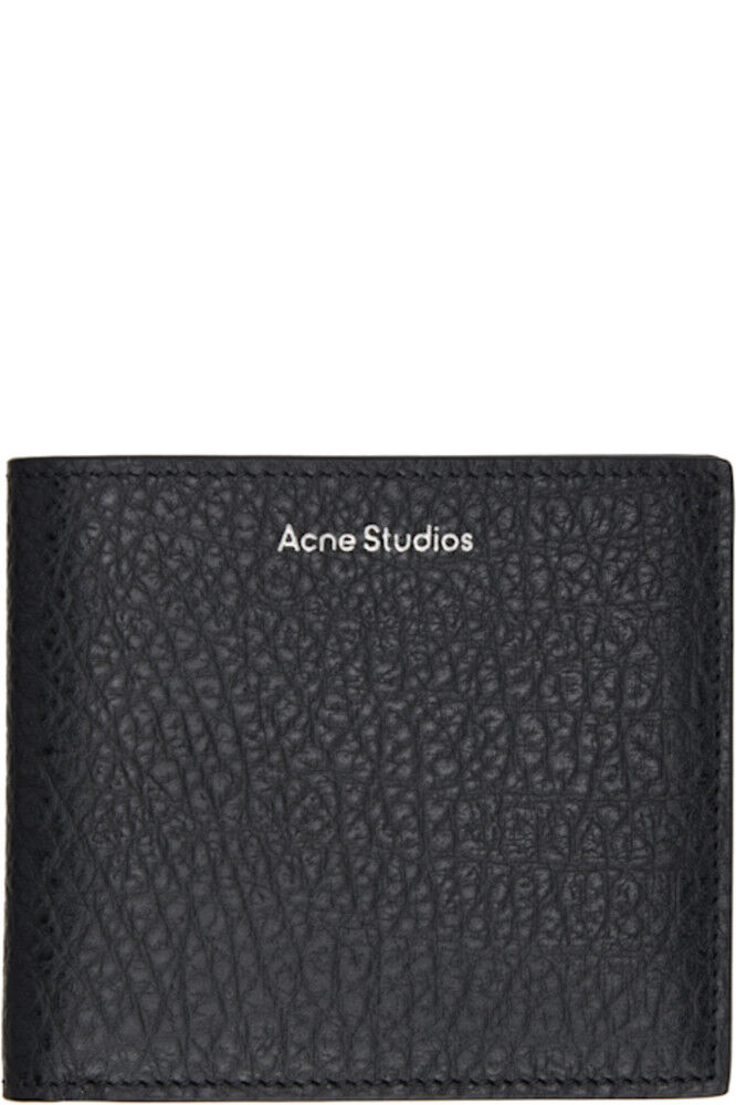 

Черный складной кожаный кошелек Acne Studios