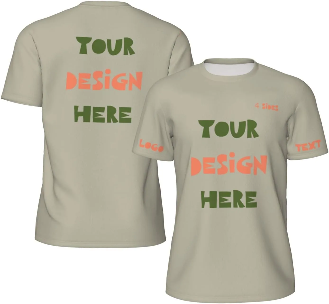 

Футболка Custom с принтом на 4 сторонах