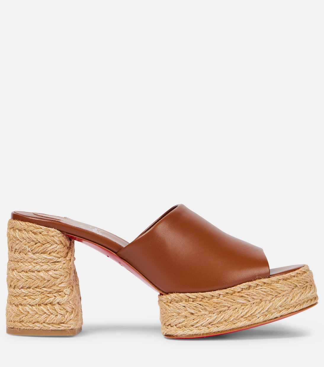 Калякала 85 кожаные мюли на платформе Christian Louboutin, Cuoio/Lin Cuoio — фото 4