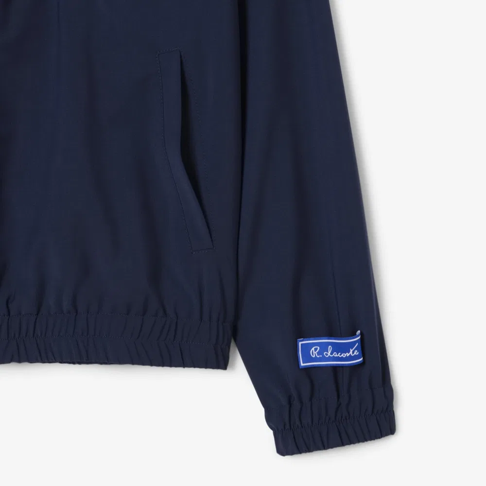 Мужская фланелевая толстовка на молнии, тёмно-синяя, от Lacoste — фото 3